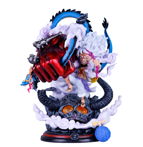 Mua bán PVC NIKA LUFFY GEAR 5 VS KAIDO 20CM ( CÓ LED - 2 VER ) FAKE